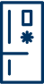 Blue refrigerator icon