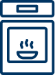 Blue stove icon